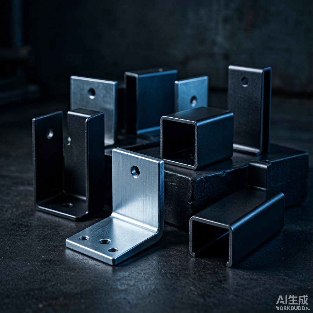 Steel mounting brackets and L-shaped supports