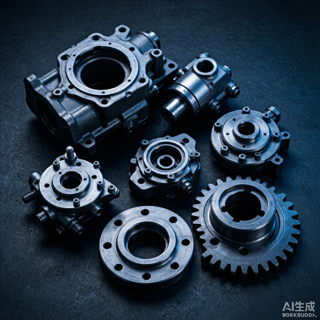 Agricultural and construction replacement parts on display